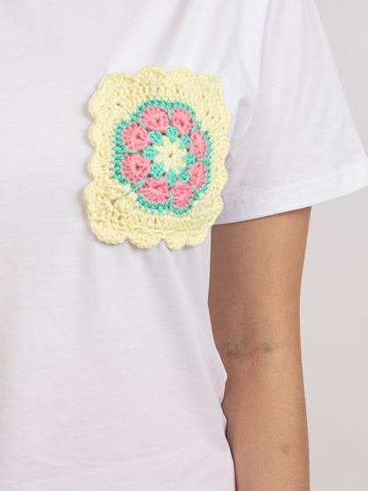 Crochet Pocket Patch T-shirt