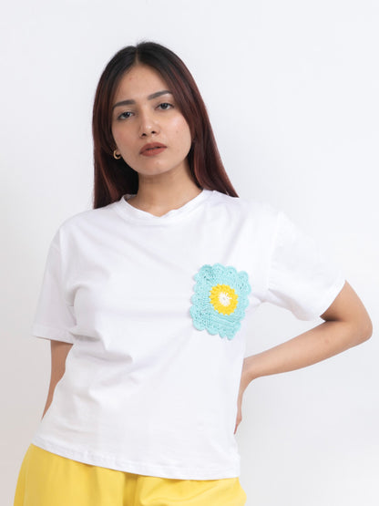 Crochet Pocket Patch T-shirt