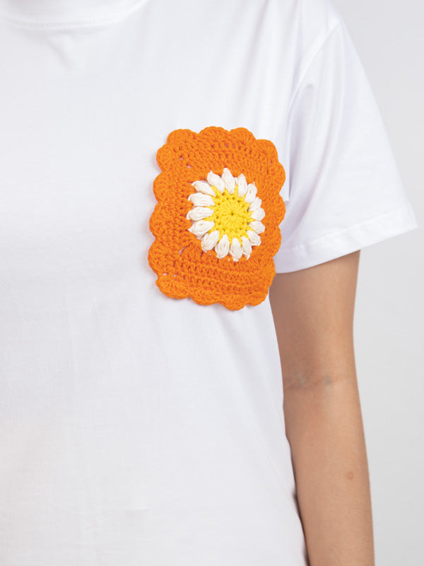 Crochet Pocket Patch T-shirt