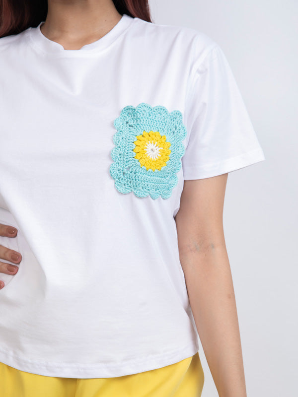 Crochet Pocket Patch T-shirt