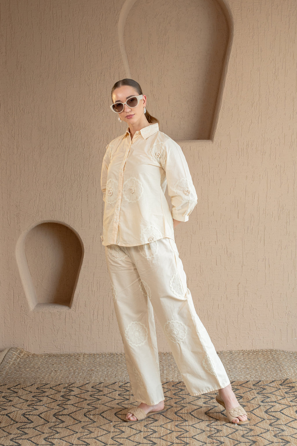 Petal Embroidered Co-ord