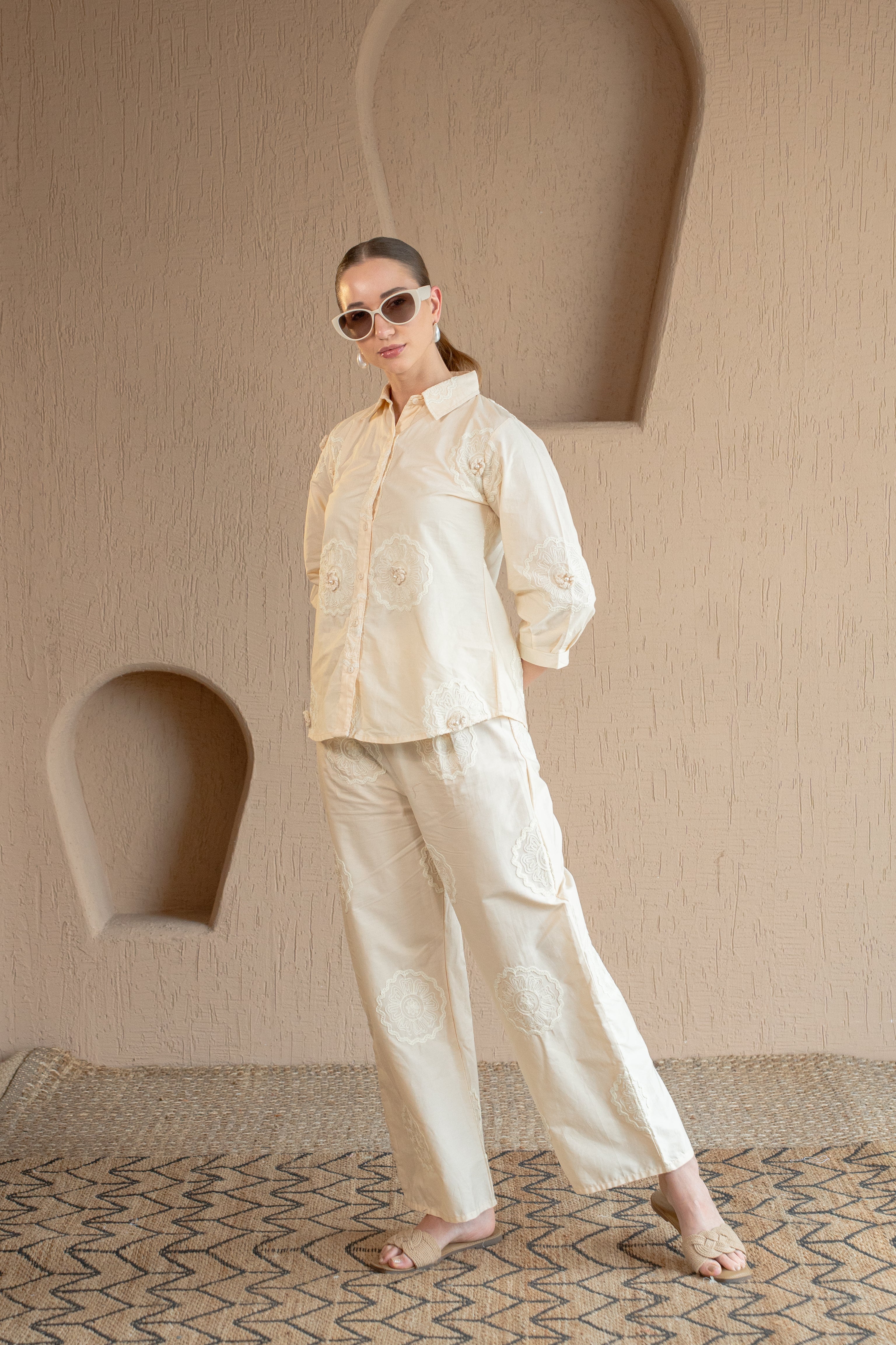 Petal Embroidered Co-ord