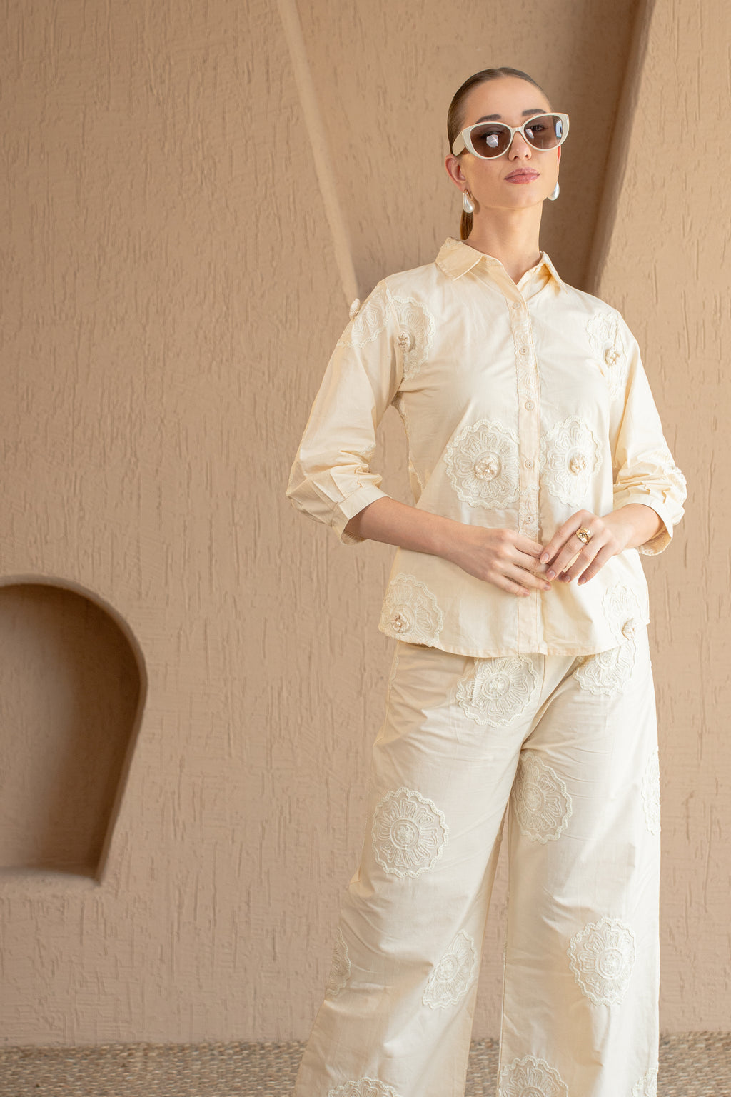 Petal Embroidered Co-ord