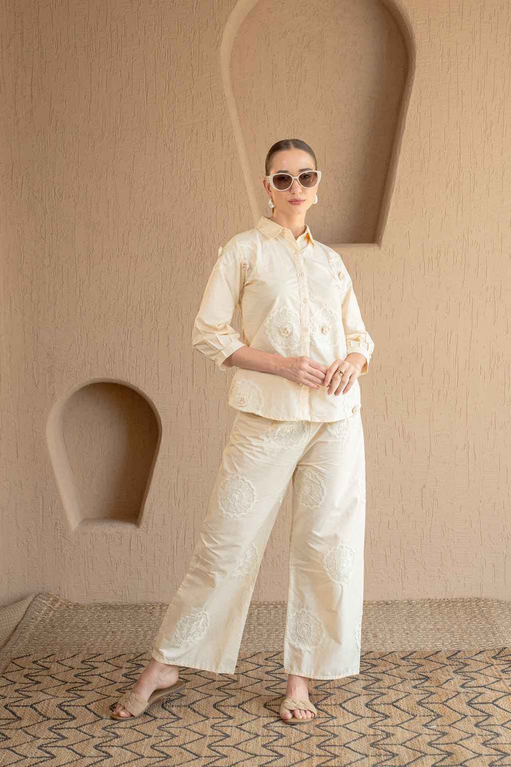 Petal Embroidered Co-ord