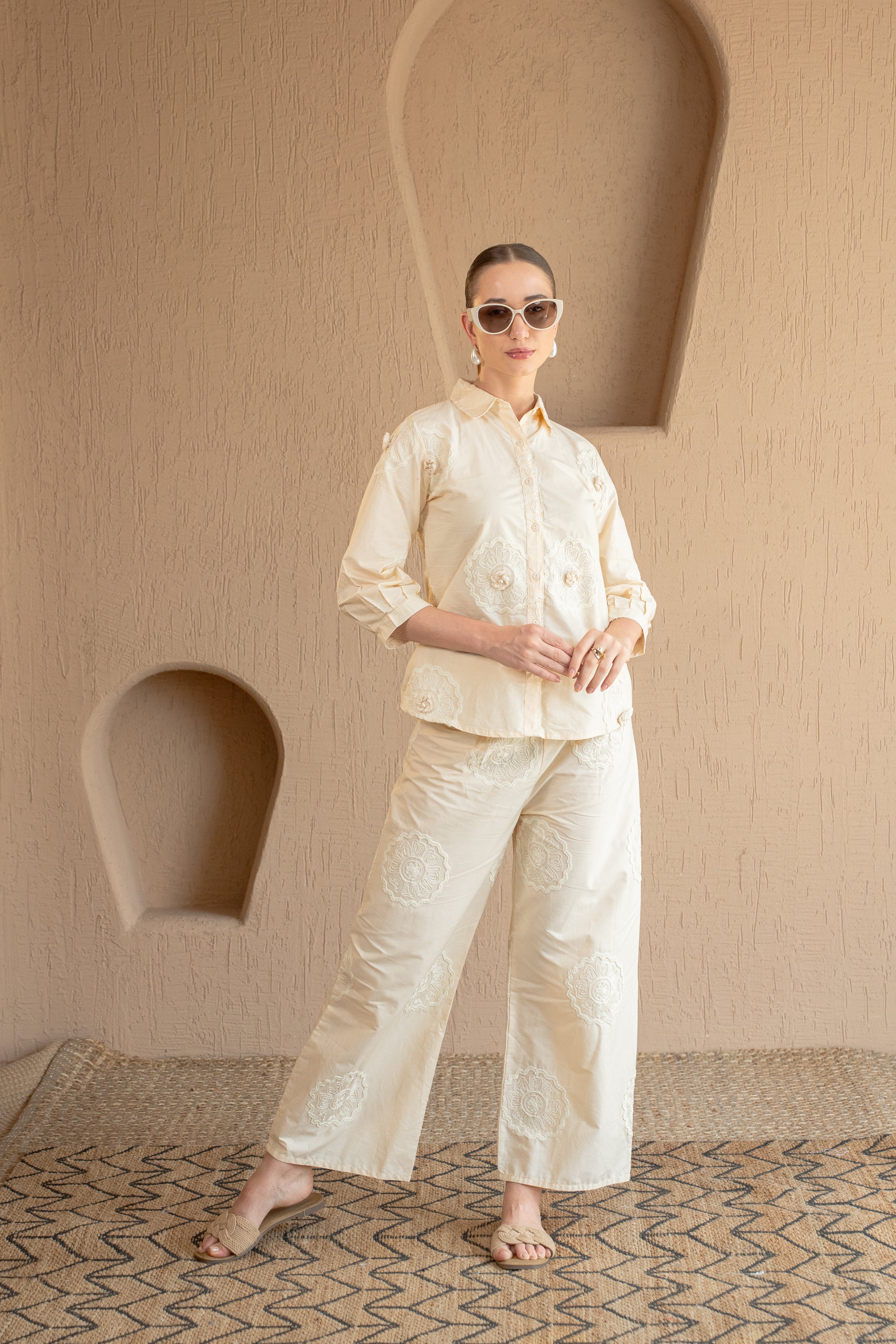 Petal Embroidered Co-ord